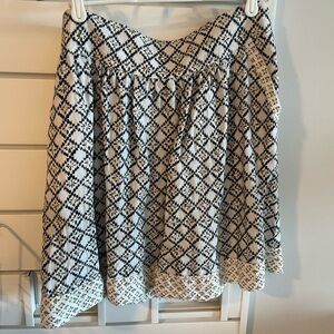 LOFT Blue and White Skirt, 12